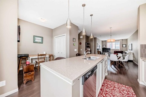 205 Copperpond Row Se, Calgary, AB - Indoor Photo Showing Kitchen With Double Sink