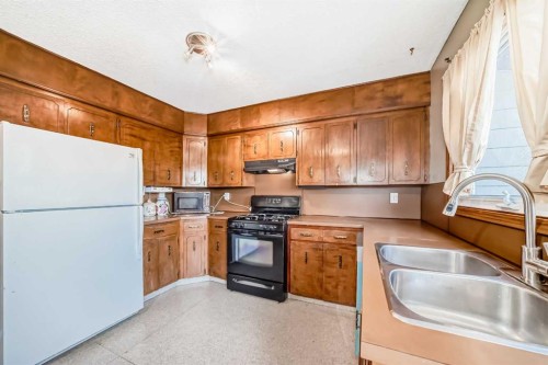 970 Berkley Drive Nw, Calgary, AB - Indoor Photo Showing Kitchen With Double Sink
