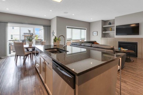 145 Wildrose Drive, Strathmore, AB - Indoor Photo Showing Other Room With Fireplace