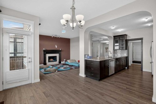 152 Redstone Villas Ne, Calgary, AB - Indoor With Fireplace