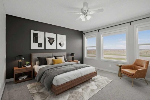 152 Redstone Villas Ne, Calgary, AB - Indoor Photo Showing Bedroom