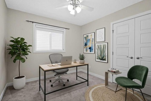 152 Redstone Villas Ne, Calgary, AB - Indoor Photo Showing Office
