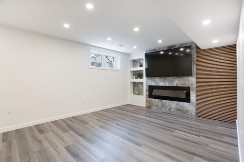 37 Savanna Heath Ne, Calgary, AB - Indoor With Fireplace