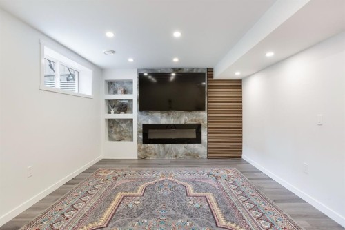 37 Savanna Heath Ne, Calgary, AB - Indoor With Fireplace