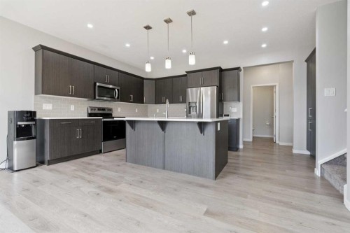 98 Seton Road Se, Calgary, AB - Indoor Photo Showing Kitchen With Upgraded Kitchen