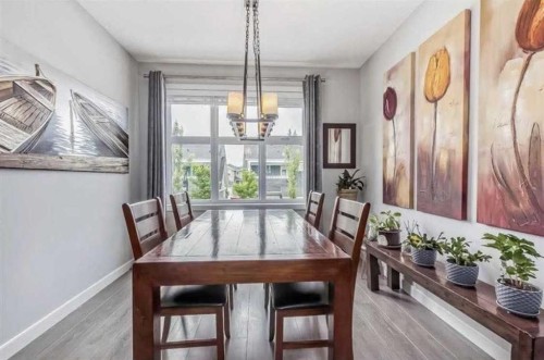 175 Silverado Plains Park Sw, Calgary, AB - Indoor Photo Showing Dining Room