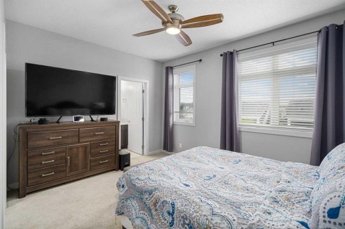 175 Silverado Plains Park Sw, Calgary, AB - Indoor Photo Showing Bedroom