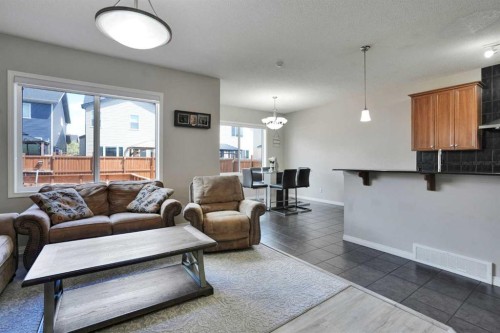 454 Skyview Ranch Way Ne, Calgary, AB - Indoor Photo Showing Living Room
