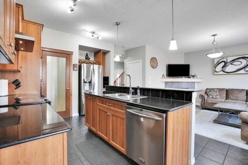 454 Skyview Ranch Way Ne, Calgary, AB - Indoor Photo Showing Kitchen With Stainless Steel Kitchen With Double Sink