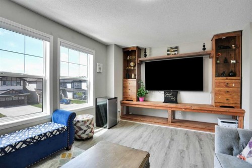 454 Skyview Ranch Way Ne, Calgary, AB - Indoor Photo Showing Living Room