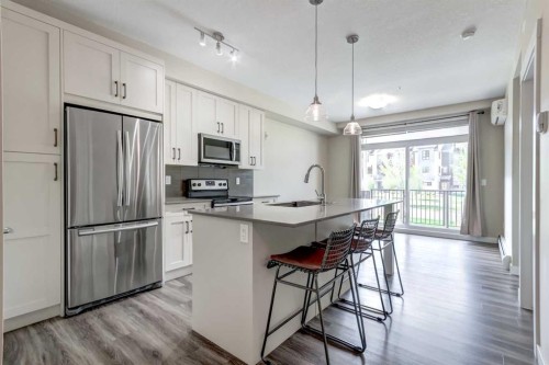 120-20 Walgrove Walk Se, Calgary, AB - Indoor Photo Showing Kitchen With Stainless Steel Kitchen With Upgraded Kitchen