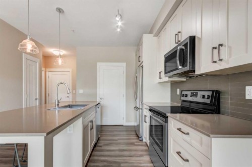 120-20 Walgrove Walk Se, Calgary, AB - Indoor Photo Showing Kitchen With Stainless Steel Kitchen With Upgraded Kitchen