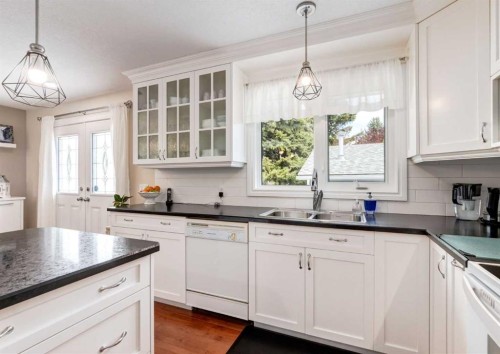 332 Pinemont Road Ne, Calgary, AB - Indoor Photo Showing Kitchen With Double Sink