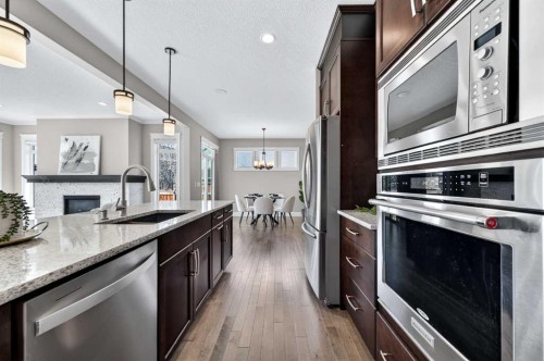 248 Marquis Landing Se, Calgary, AB - Indoor Photo Showing Kitchen With Stainless Steel Kitchen With Upgraded Kitchen
