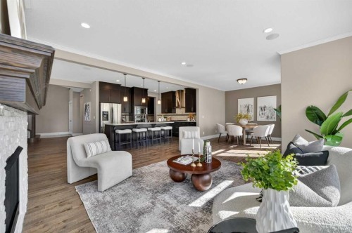 248 Marquis Landing Se, Calgary, AB - Indoor Photo Showing Living Room