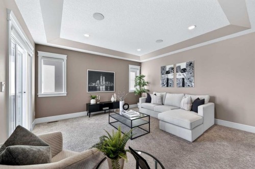 248 Marquis Landing Se, Calgary, AB - Indoor Photo Showing Living Room