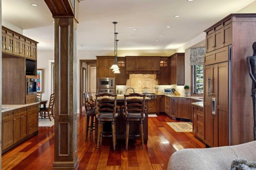 6 Aspen Ridge Lane Sw, Calgary, AB - Indoor Photo Showing Kitchen With Upgraded Kitchen