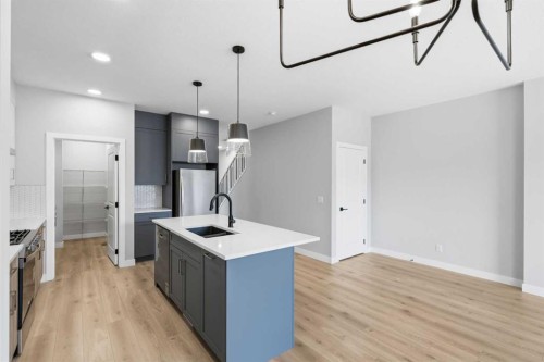 43 Belvedere Crescent Se, Calgary, AB - Indoor Photo Showing Kitchen With Upgraded Kitchen