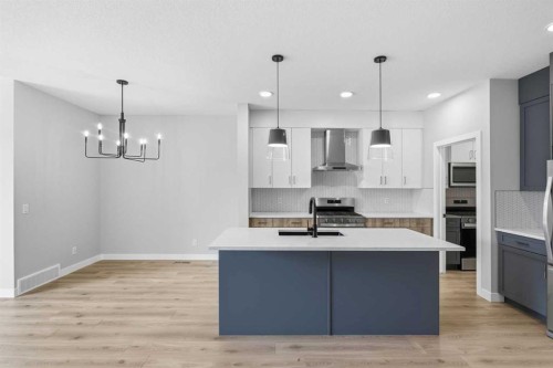 43 Belvedere Crescent Se, Calgary, AB - Indoor Photo Showing Kitchen With Upgraded Kitchen
