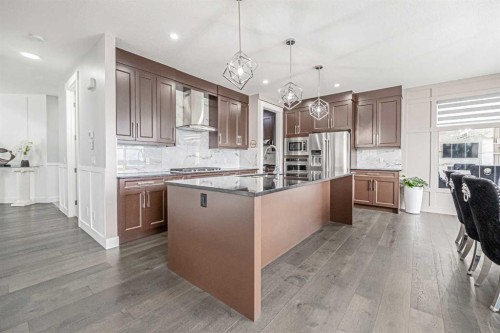 7 Waterford Heights, Chestermere, AB - Indoor Photo Showing Kitchen With Upgraded Kitchen
