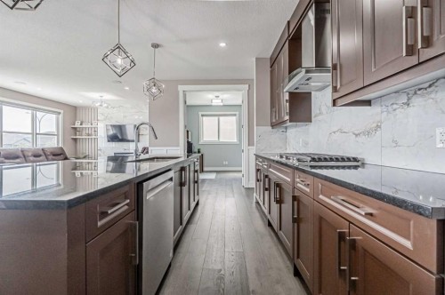 7 Waterford Heights, Chestermere, AB - Indoor Photo Showing Kitchen With Upgraded Kitchen