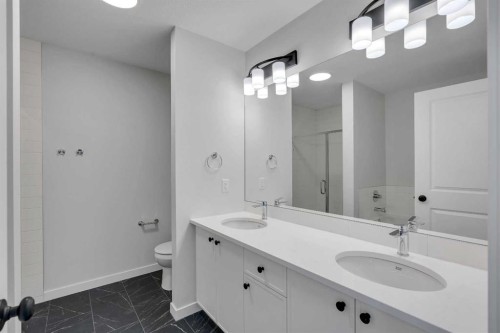 76 Heirloom Drive Se, Calgary, AB - Indoor Photo Showing Bathroom