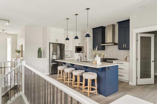 123 Crestridge Hill Sw, Calgary, AB - Indoor Photo Showing Kitchen With Upgraded Kitchen