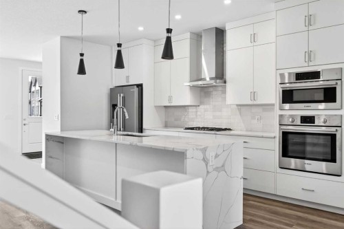 1109 Sailfin Heath, Rural Rocky View County, AB - Indoor Photo Showing Kitchen With Upgraded Kitchen