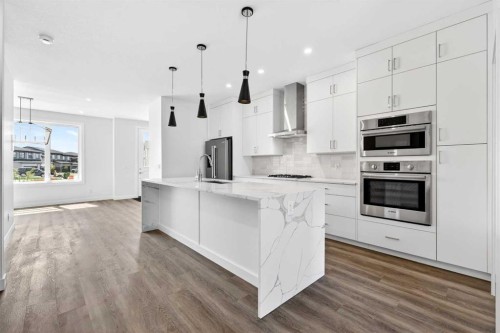 1109 Sailfin Heath, Rural Rocky View County, AB - Indoor Photo Showing Kitchen With Upgraded Kitchen