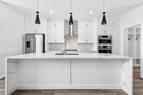 1109 Sailfin Heath, Rural Rocky View County, AB - Indoor Photo Showing Kitchen With Upgraded Kitchen