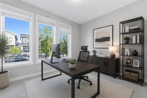 96 Red Embers Crescent Ne, Calgary, AB - Indoor Photo Showing Office