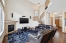 47 Silverado Skies Manor Sw, Calgary, AB  - Indoor Photo Showing Living Room With Fireplace 