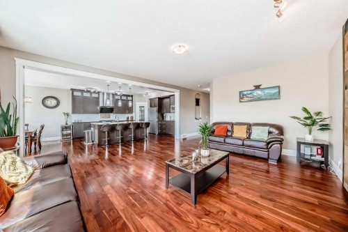 75 Silverado Bank Gardens Sw, Calgary, AB - Indoor Photo Showing Living Room