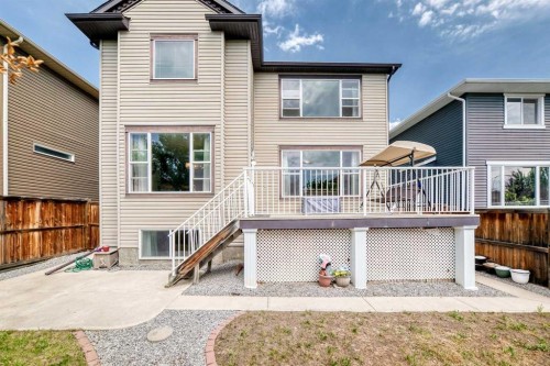 75 Silverado Bank Gardens Sw, Calgary, AB - Outdoor With Deck Patio Veranda With Exterior