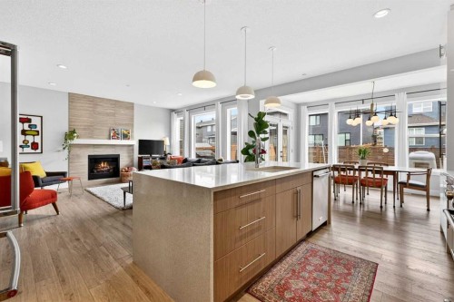 95 Howse Road Ne, Calgary, AB - Indoor Photo Showing Other Room With Fireplace