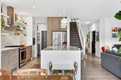 95 Howse Road Ne, Calgary, AB - Indoor Photo Showing Kitchen With Upgraded Kitchen
