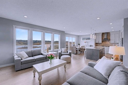121 Marquis View Se, Calgary, AB - Indoor Photo Showing Living Room