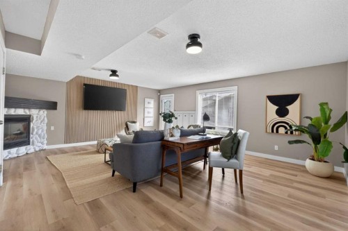160 Citadel Bluff Close Nw, Calgary, AB - Indoor With Fireplace