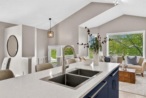160 Citadel Bluff Close Nw, Calgary, AB - Indoor Photo Showing Kitchen With Double Sink