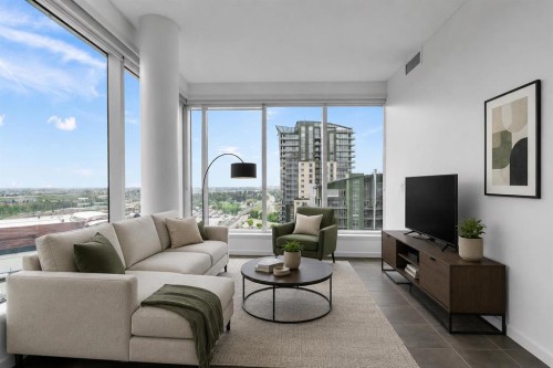 2507-211 13 Avenue Se, Calgary, AB - Indoor Photo Showing Living Room