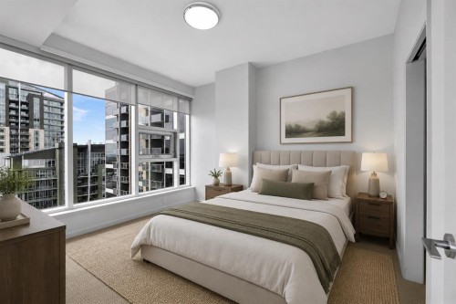 2507-211 13 Avenue Se, Calgary, AB - Indoor Photo Showing Bedroom