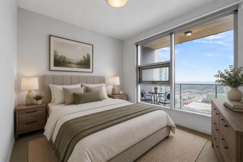 2507-211 13 Avenue Se, Calgary, AB - Indoor Photo Showing Bedroom