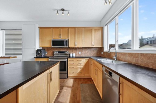 261 Copperstone Terrace Se, Calgary, AB - Indoor Photo Showing Kitchen With Double Sink