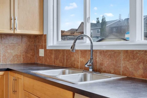 261 Copperstone Terrace Se, Calgary, AB - Indoor Photo Showing Kitchen With Double Sink