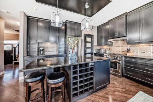 93 Williamstown Green Nw, Airdrie, AB - Indoor Photo Showing Kitchen With Stainless Steel Kitchen With Upgraded Kitchen