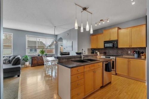 104 Prestwick Street Se, Calgary, AB - Indoor Photo Showing Kitchen With Double Sink