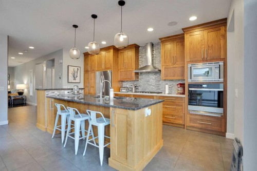 145 Marquis Common Se, Calgary, AB - Indoor Photo Showing Kitchen With Stainless Steel Kitchen With Upgraded Kitchen