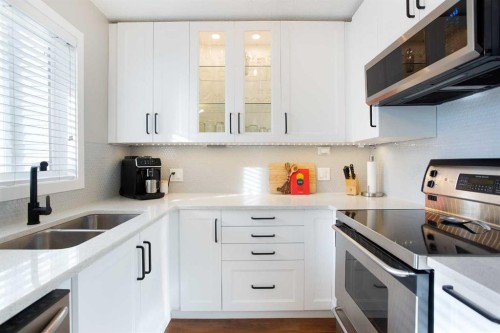 10 Deerfield Green Se, Calgary, AB - Indoor Photo Showing Kitchen With Double Sink With Upgraded Kitchen