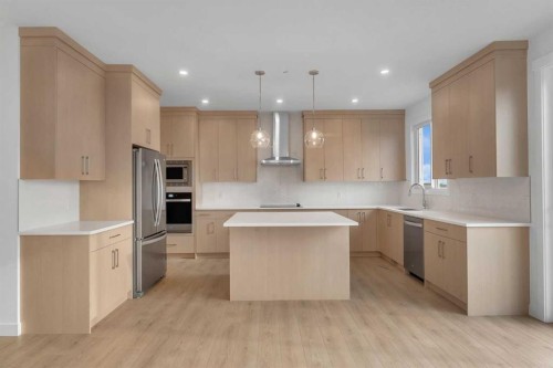 416 Watercrest Place, Chestermere, AB - Indoor Photo Showing Kitchen With Upgraded Kitchen