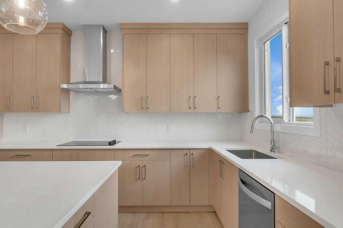 416 Watercrest Place, Chestermere, AB - Indoor Photo Showing Kitchen With Upgraded Kitchen